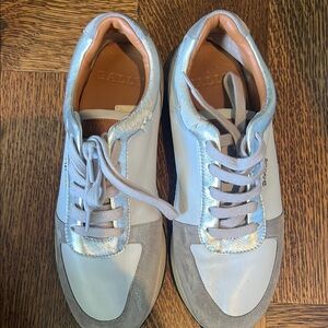 Bally Silver and Gray Athletic Shoes